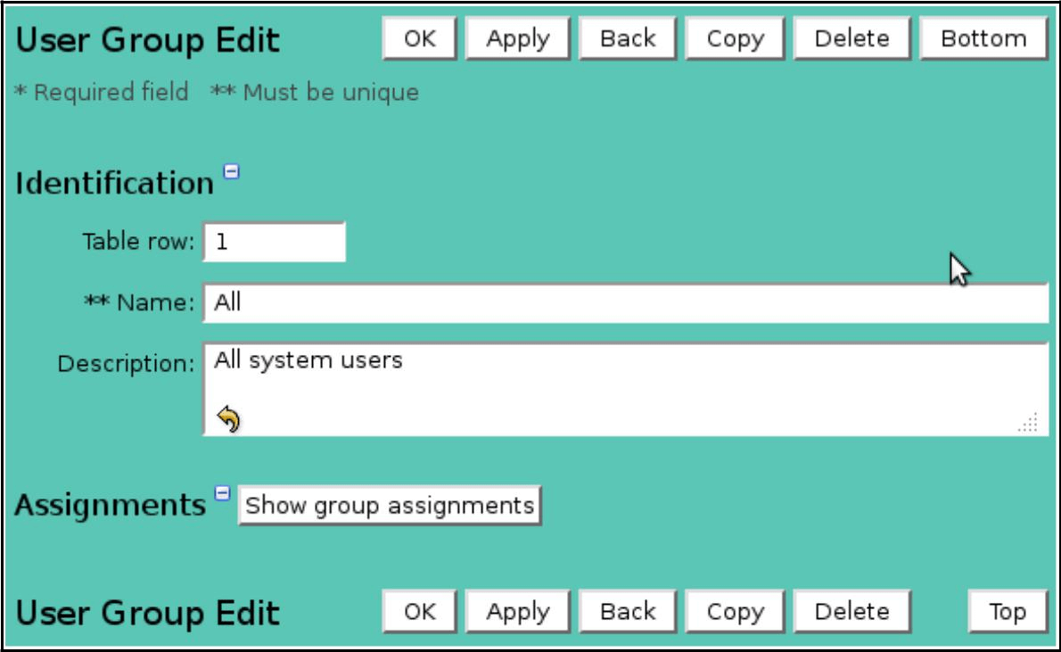 User Group Assignment Users - NovaStar 5 / Administrator